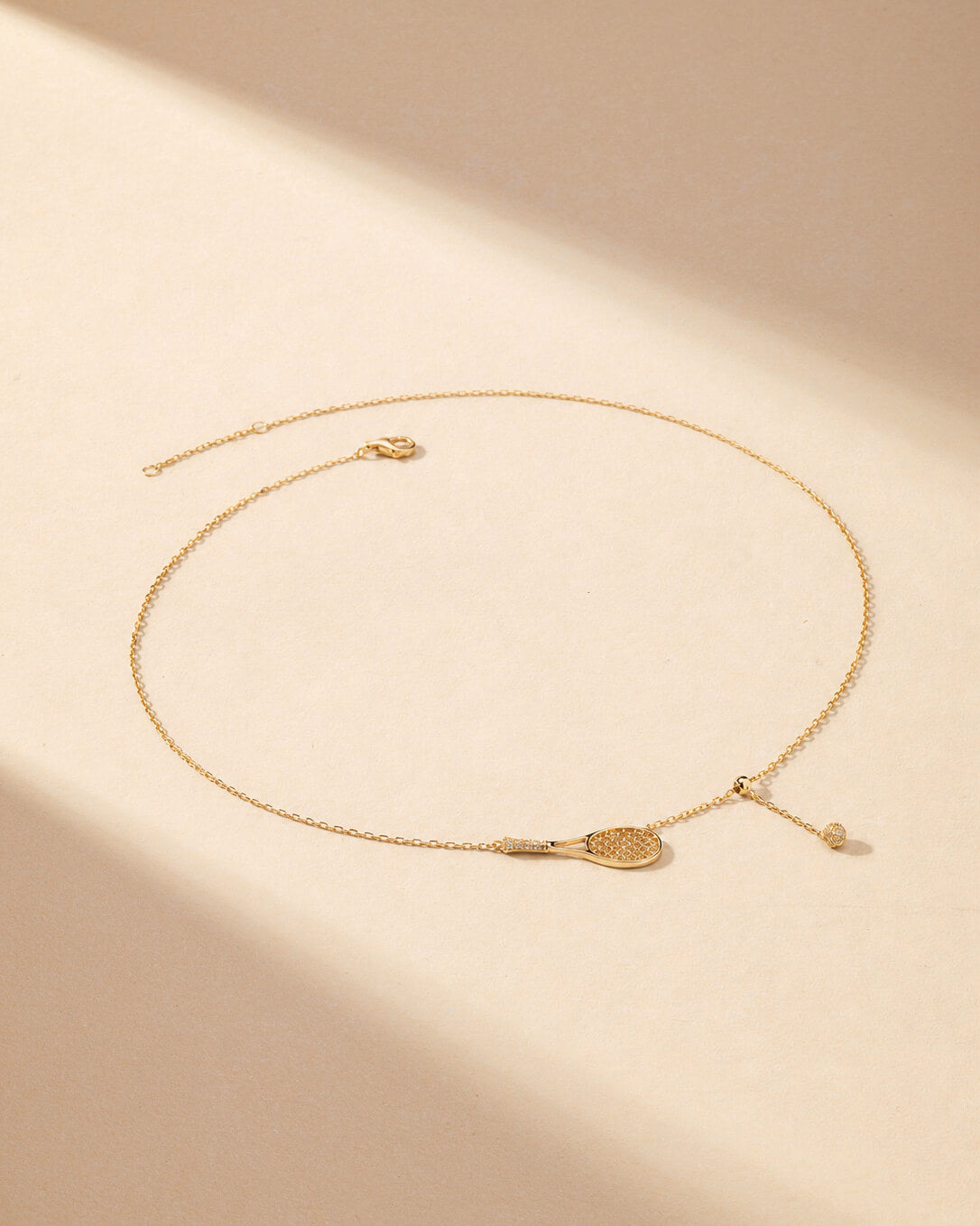 Solea Diamond Tennis Racket Necklace
