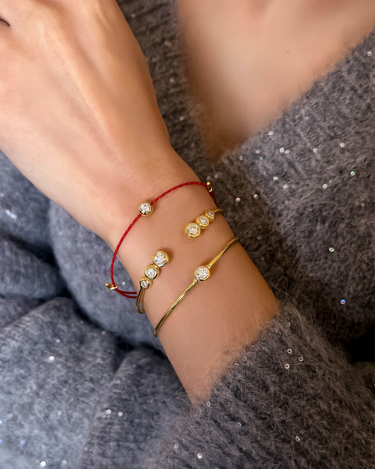 Eclipse Glow – 1/2 Carat Gold Bracelet