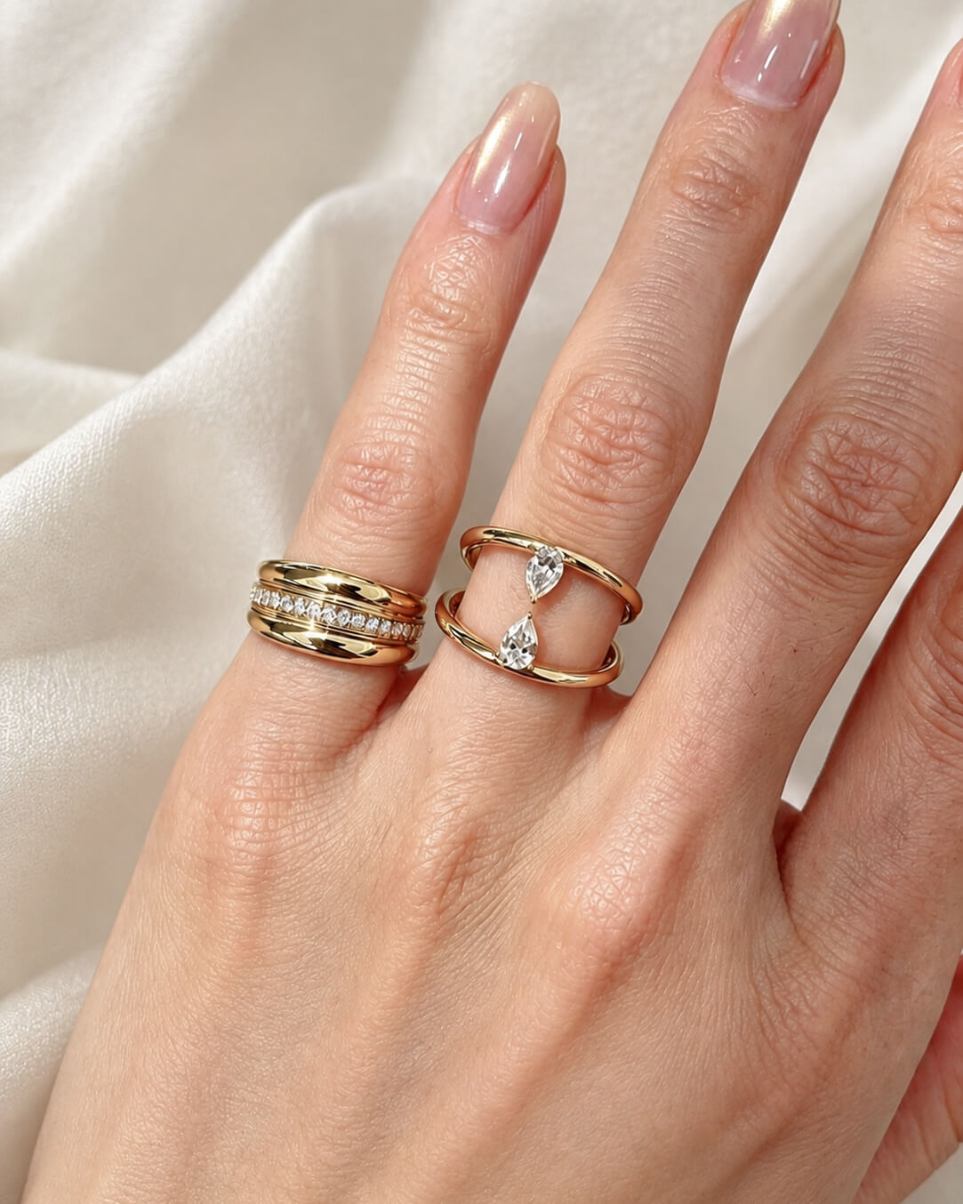 Marlow Twin Pear Diamond Ring