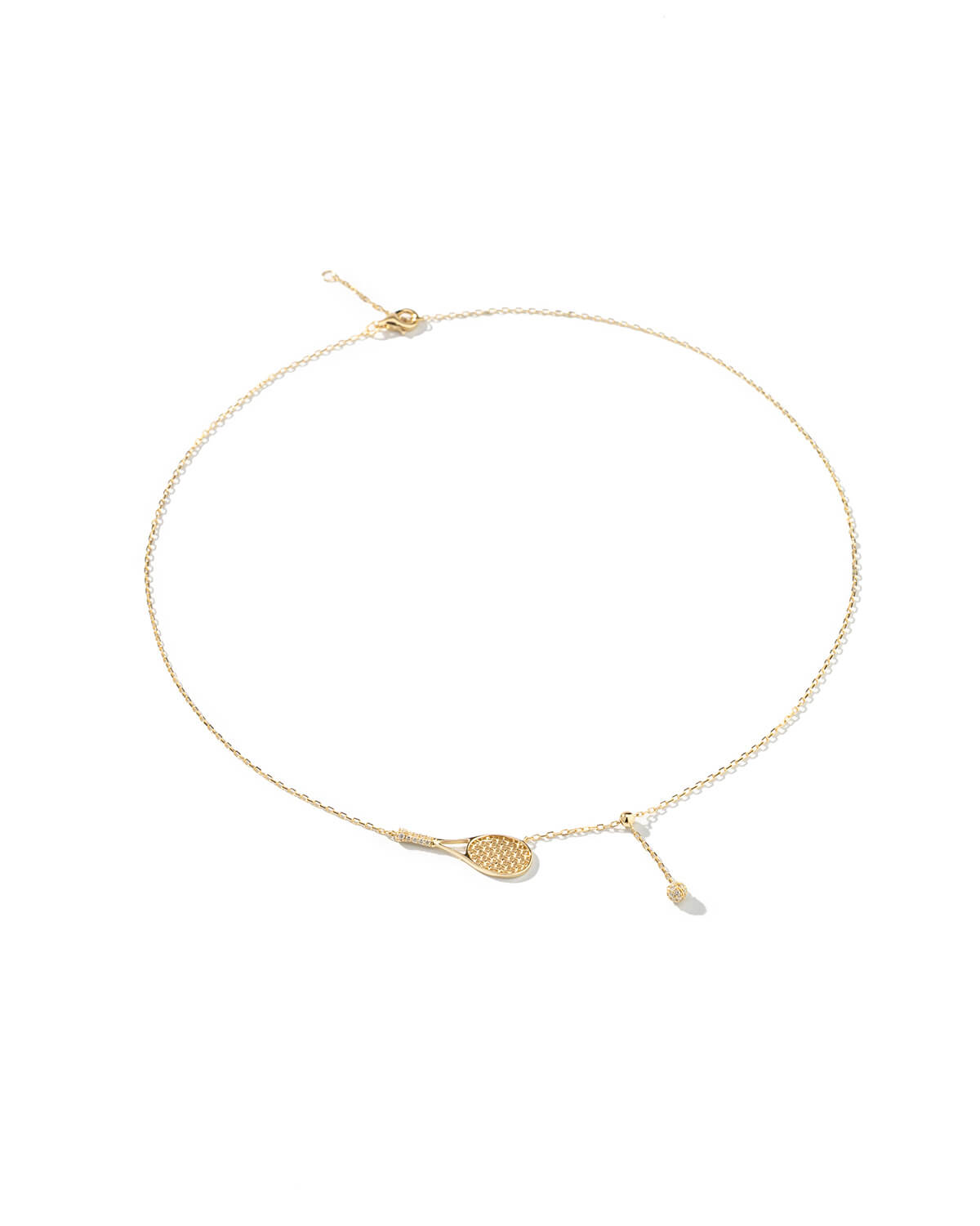 Solea Diamond Tennis Racket Necklace