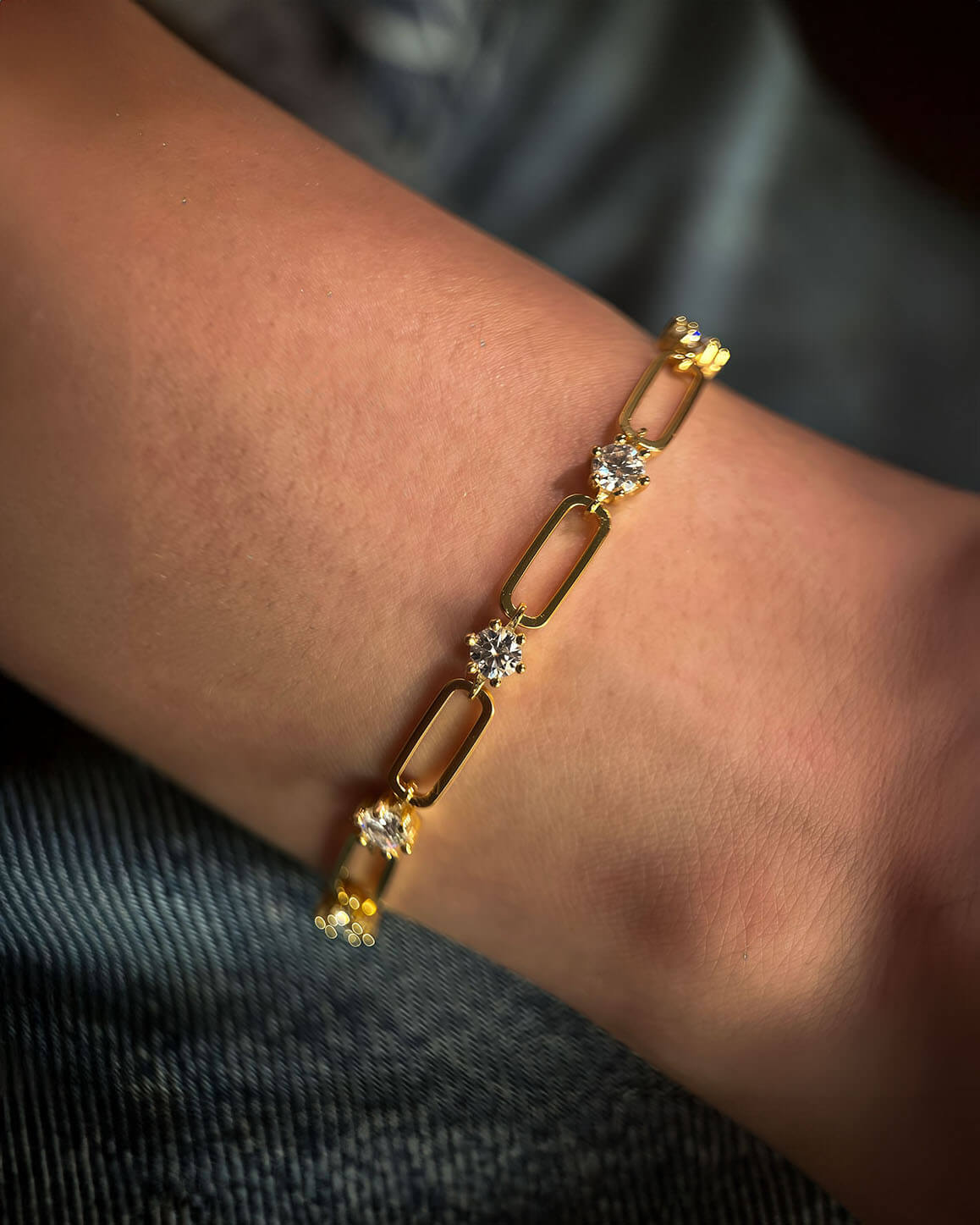 Celeste Link – Openwork Diamond Bracelet