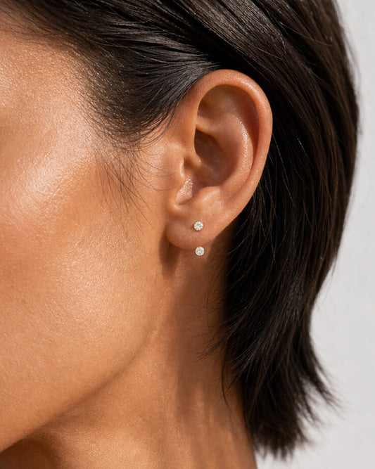 Marwen L-Shape Diamond Stud Earrings
