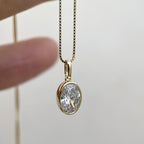 Olea Shine – Bezel Lab Diamond Necklace Pendant