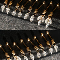 Mira Shapes – Drilled Lab Diamond Stud Earrings
