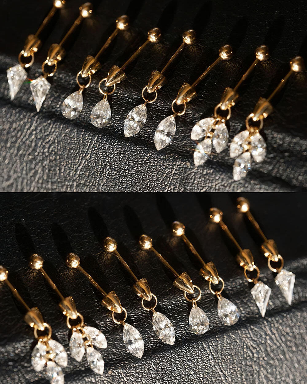 Mira Shapes – Drilled Lab Diamond Stud Earrings
