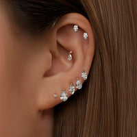 Mira Shapes – Drilled Lab Diamond Stud Earrings