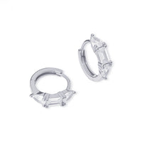 Sora Embrace – Emerald & Pear Cut Huggie Earrings