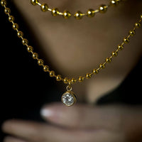 Vanya Orbit - 0.5ct Lab Diamond Beaded Necklace