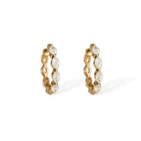Vela Loop – Marquise Diamond Huggie Earrings