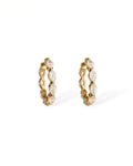 Vela Loop – Marquise Diamond Huggie Earrings
