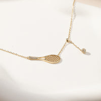 Solea Diamond Tennis Racket Necklace
