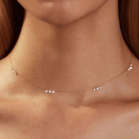 Halo Drift – Twelve Diamond Drilled Necklace