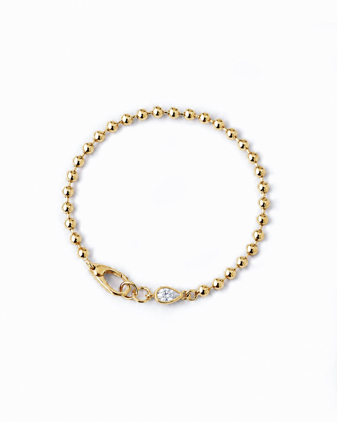 Kiora Bezel Diamond Bead Bracelet