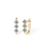 Liberty Orbit - Triple Stone Huggies Earrings