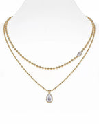 Serene Note – Lab Solitaire Diamond Beaded Necklace