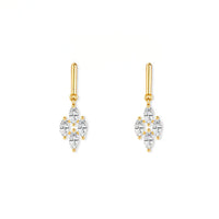 Aurelia Drop – Marquise Diamond Dangle Earrings