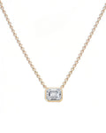 Asteria Glow – Emerald Cut Solitaire Necklace