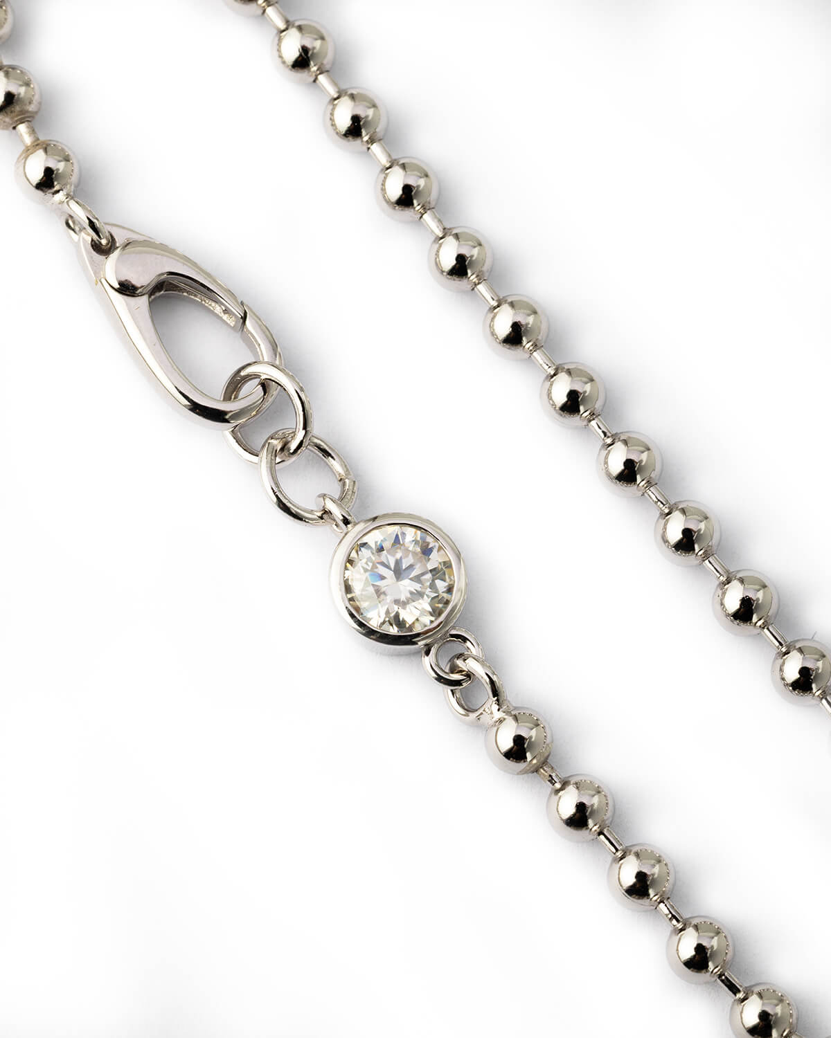 Kiora Bezel Diamond Bead Bracelet