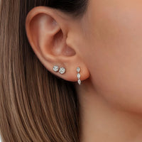 Vela Loop – Marquise Diamond Huggie Earrings