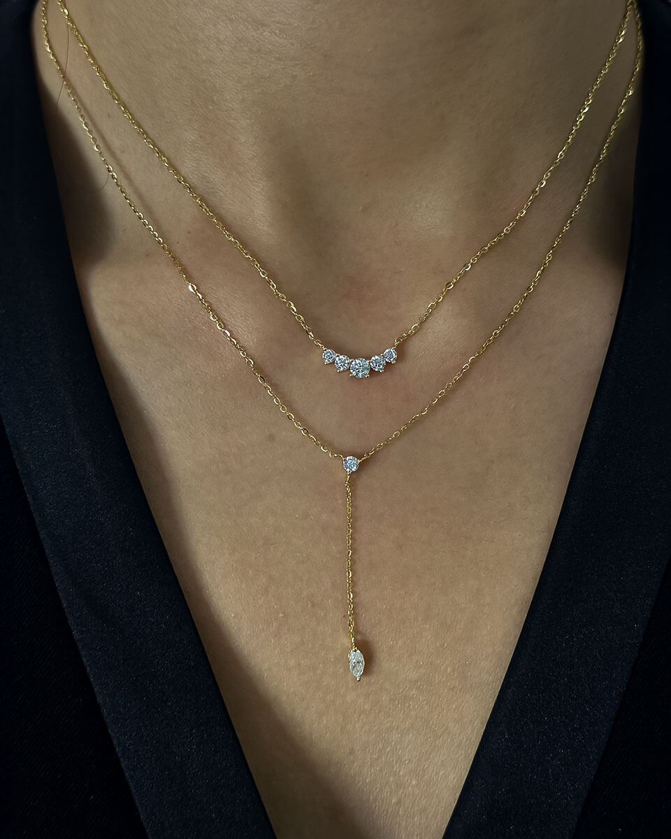 Cascade Line – Vertical Drop Necklace
