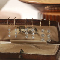 Serein Trio – Three Drilled Diamond Drop Earrings