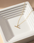Aveline Small Diamond T Bar Necklace