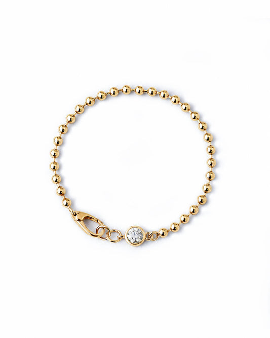 Kiora Bezel Diamond Bead Bracelet