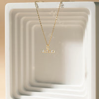 Aveline Small Diamond T Bar Necklace