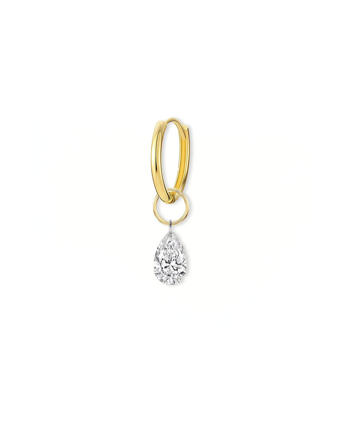 Nova Drop – Pear Drilled Diamond Earring
