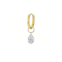 Nova Drop – Pear Drilled Diamond Earring