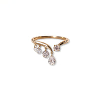 Liora Drift – Open Pear & Round Diamond Ring