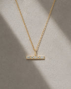 Aveline Small Diamond T Bar Necklace