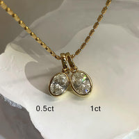 Olea Shine – Bezel Lab Diamond Necklace Pendant