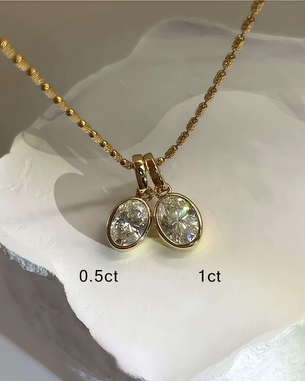 Olea Shine – Bezel Lab Diamond Necklace Pendant