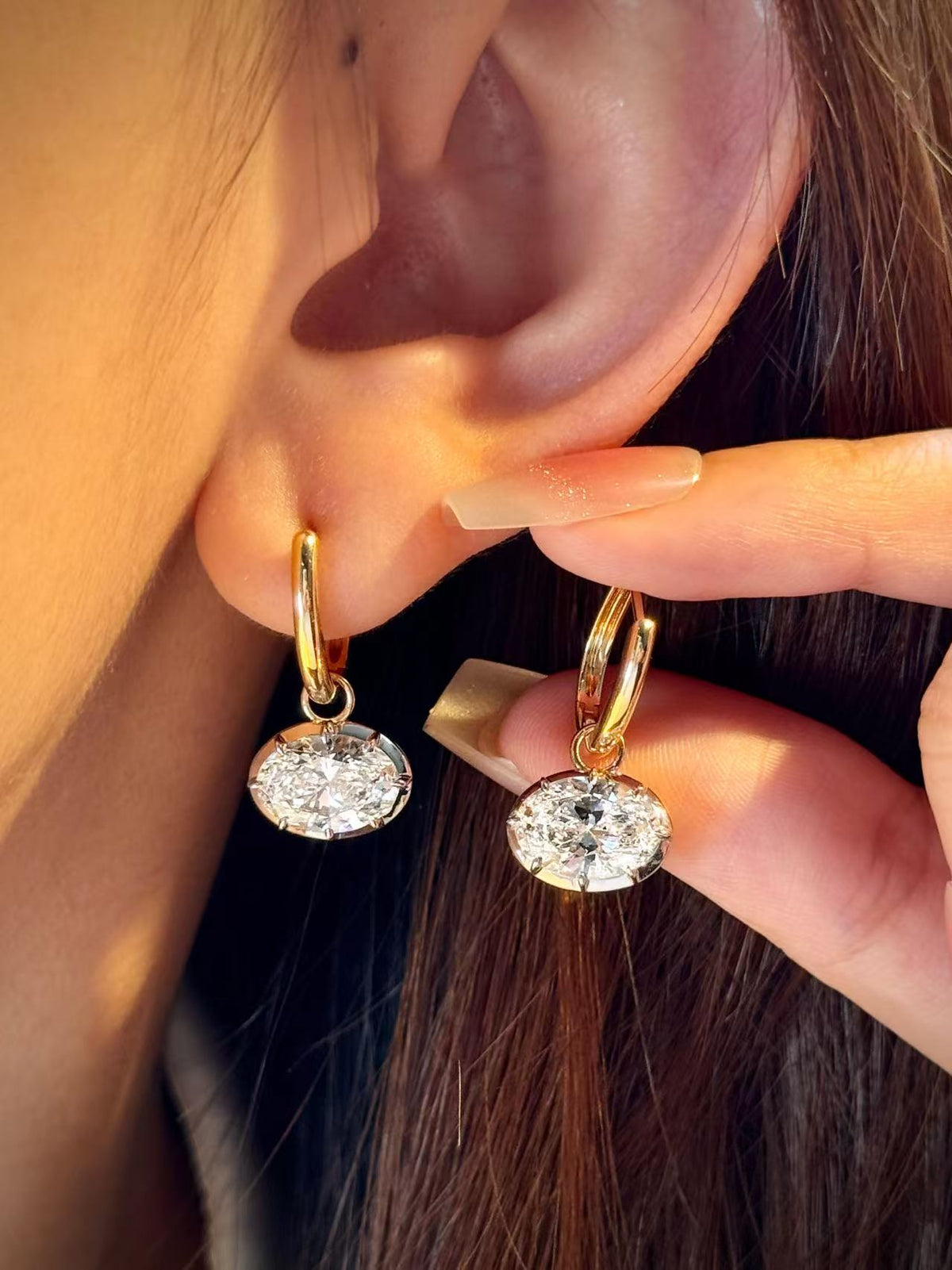 Debbie Multi-Cut Diamond Hoop Earrings