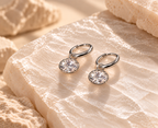 Dual Gleam – Georgian Cut-Down Oval Lab-Grown Diamond Huggie Drop Earrings