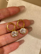 Debbie Multi-Cut Diamond Hoop Earrings