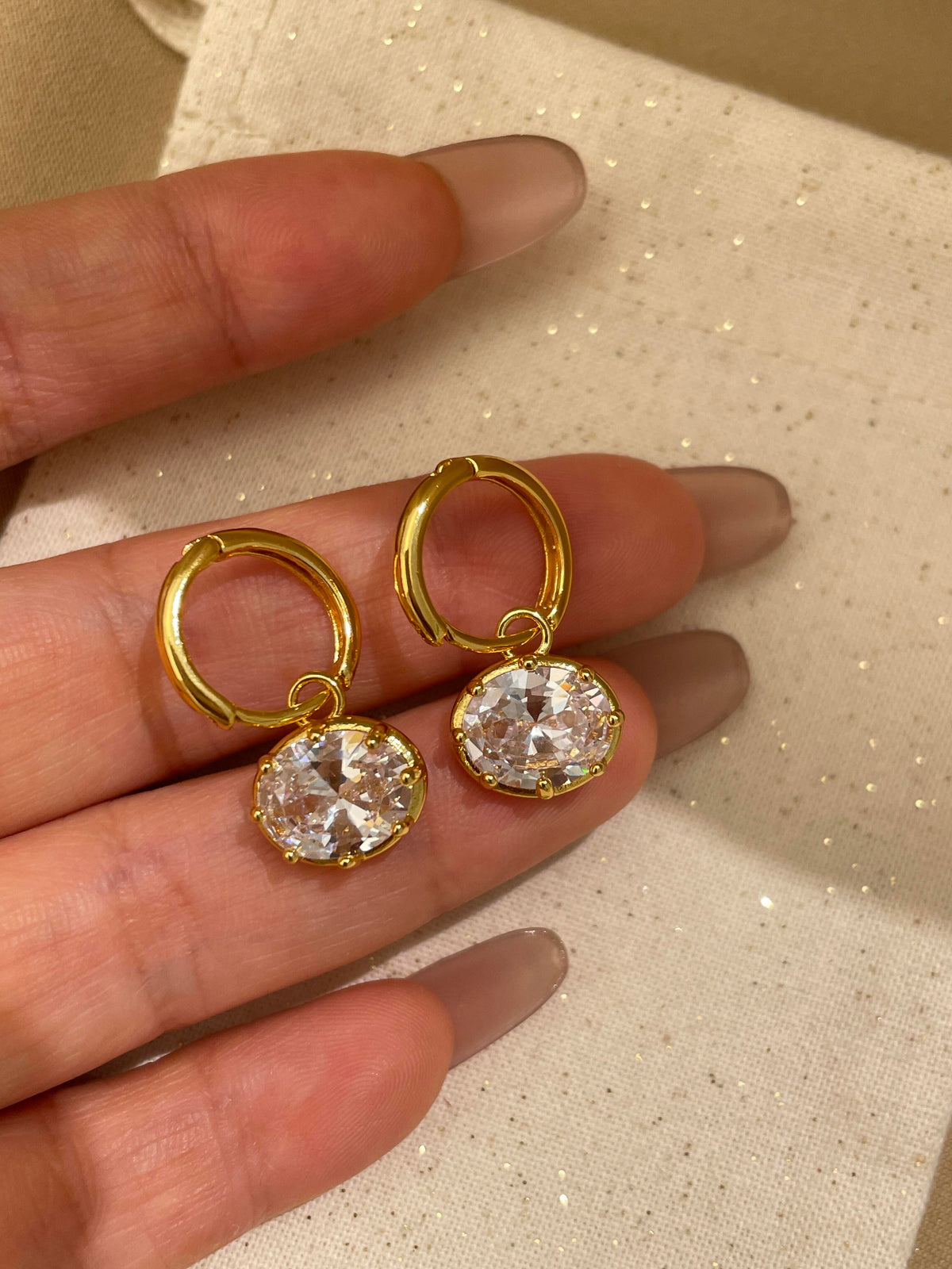 Debbie Multi-Cut Diamond Hoop Earrings