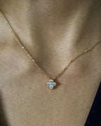Ivy Spark – Four Stone Lucky Clover Necklace