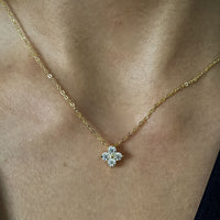 Ivy Spark – Four Stone Lucky Clover Necklace
