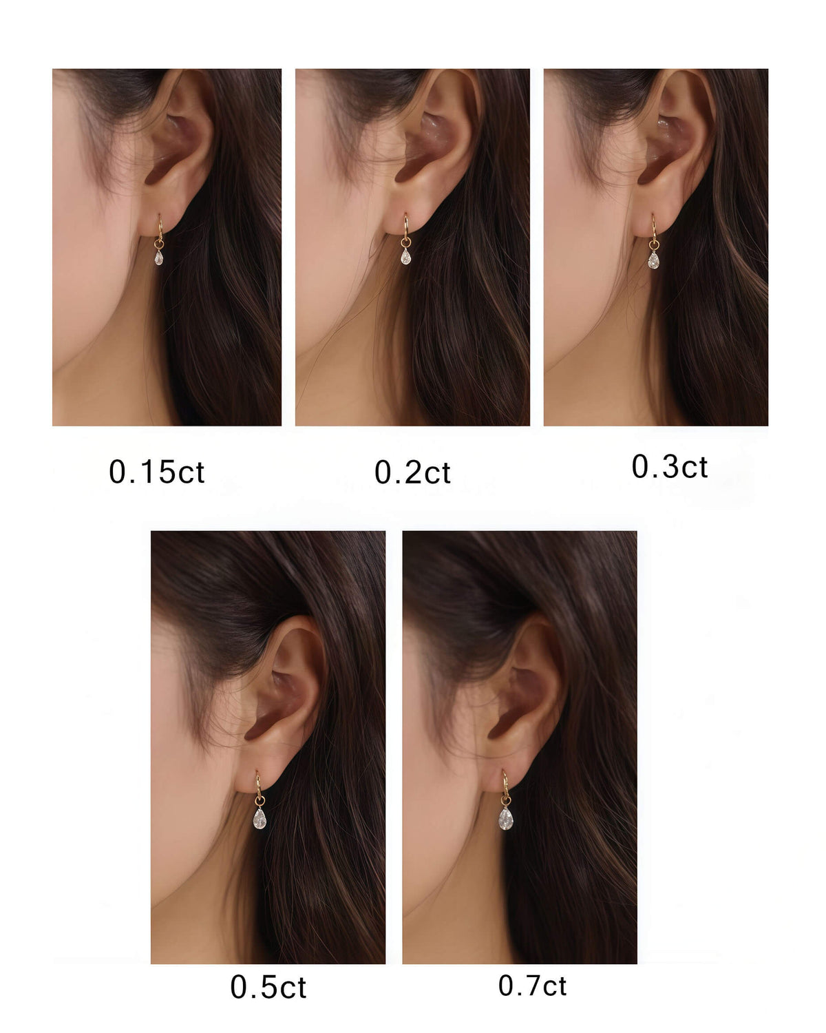 Nova Drop – Pear Drilled Diamond Earring