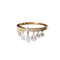 Luna Drip – Pear Shaped Drilled Diamond Ring