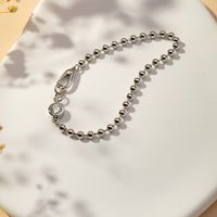 Kiora Bezel Diamond Bead Bracelet