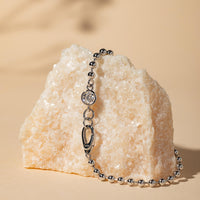 Kiora Bezel Diamond Bead Bracelet
