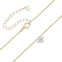 Ivy Spark – Four Stone Lucky Clover Necklace