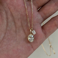 Olea Shine – Bezel Lab Diamond Necklace Pendant