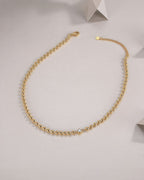 Vanya Orbit - 0.5ct Lab Diamond Beaded Necklace