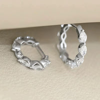 Vela Loop – Marquise Diamond Huggie Earrings