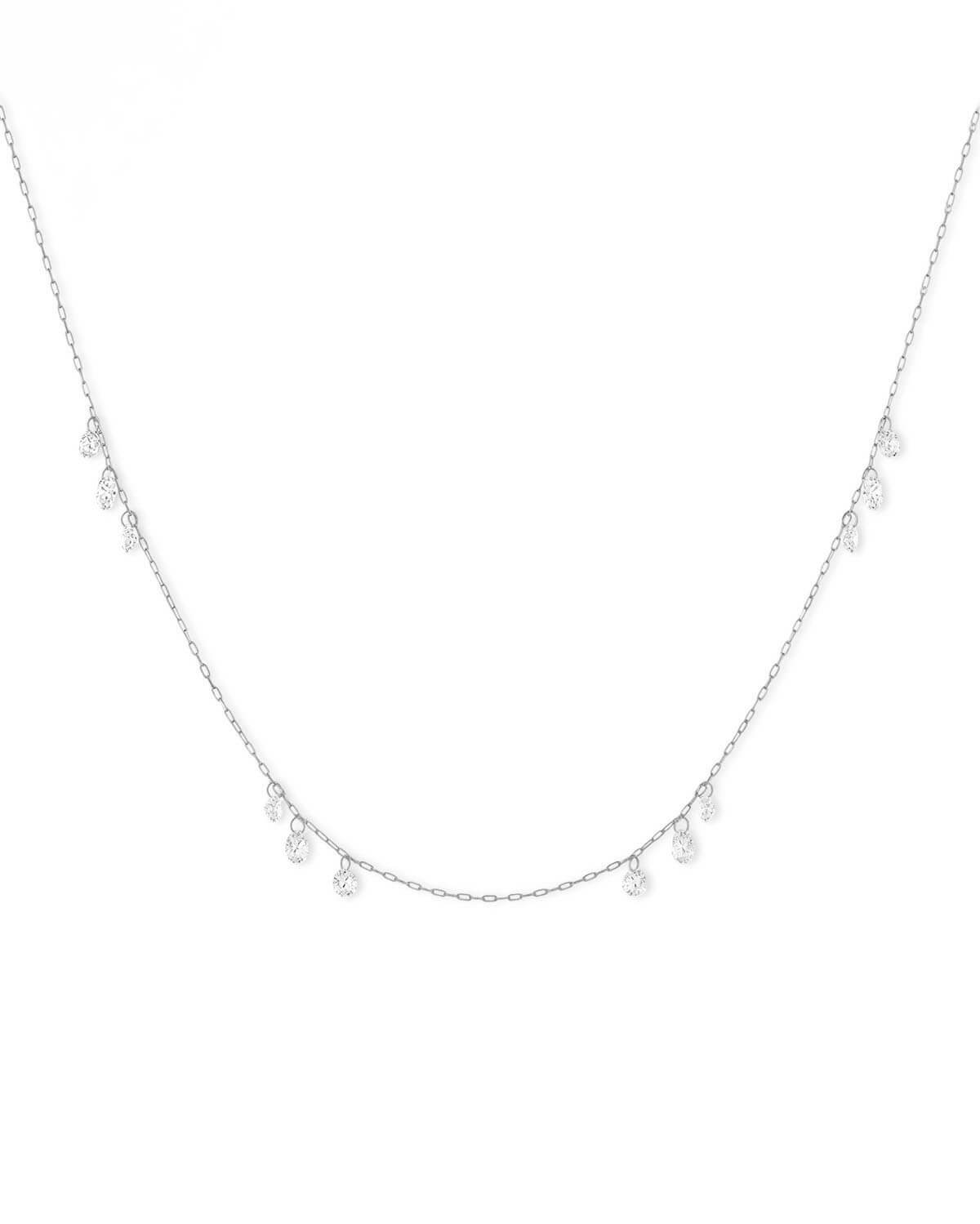 Halo Drift – Twelve Diamond Drilled Necklace