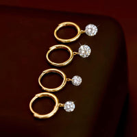 Starlet Drop – Drilled Diamond Charm Earrings